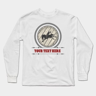 Drink party label with Barrel and Rodeo Rider Long Sleeve T-Shirt